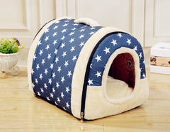 Dog House Kennel Nest With Mat Foldable - Thepetlifestyle