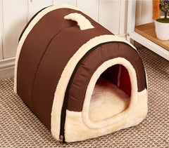 Dog House Kennel Nest With Mat Foldable - Thepetlifestyle