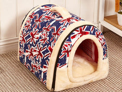 Dog House Kennel Nest With Mat Foldable - Thepetlifestyle