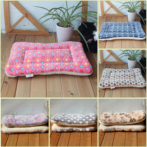 Dog Bed Soft Fleece Pet Blanket Cat Litter Puppy Sleep Mat - Thepetlifestyle