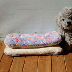 Dog Bed Soft Fleece Pet Blanket Cat Litter Puppy Sleep Mat - Thepetlifestyle