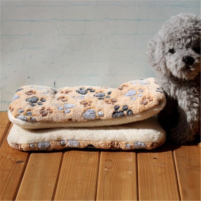 Dog Bed Soft Fleece Pet Blanket Cat Litter Puppy Sleep Mat - Thepetlifestyle