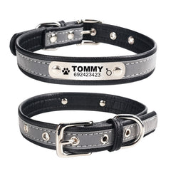 Leather Personalized Engraved Dog Collar - Thepetlifestyle