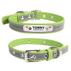 Leather Personalized Engraved Dog Collar - Thepetlifestyle