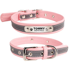 Leather Personalized Engraved Dog Collar - Thepetlifestyle