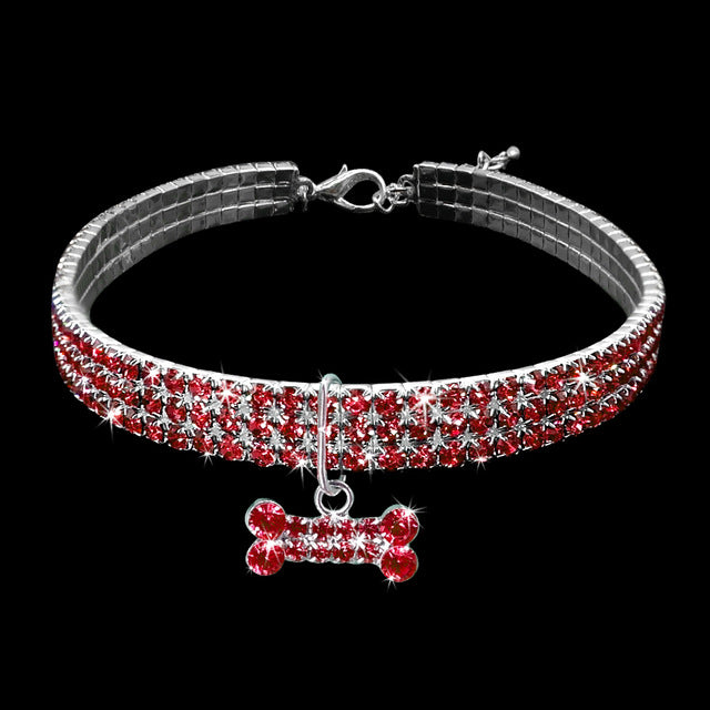 Bling Rhinestone Dog Collar Crystal Puppy Chihuahua - Thepetlifestyle