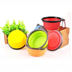 Folding Silicone Dog Bowl Outfit Portable Travel Bowl - Thepetlifestyle