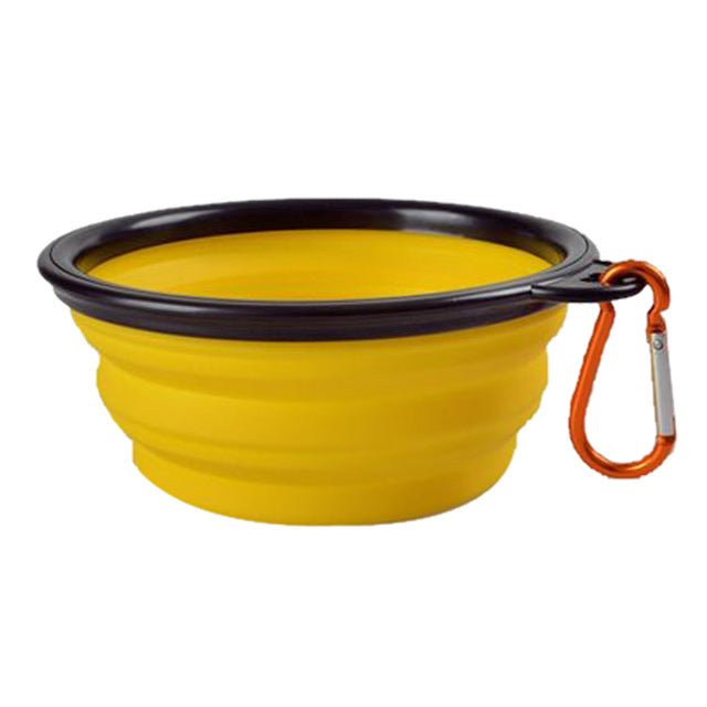 Folding Silicone Dog Bowl Outfit Portable Travel Bowl - Thepetlifestyle
