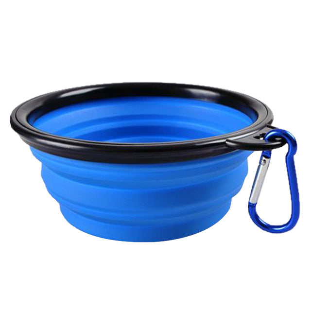 Folding Silicone Dog Bowl Outfit Portable Travel Bowl - Thepetlifestyle