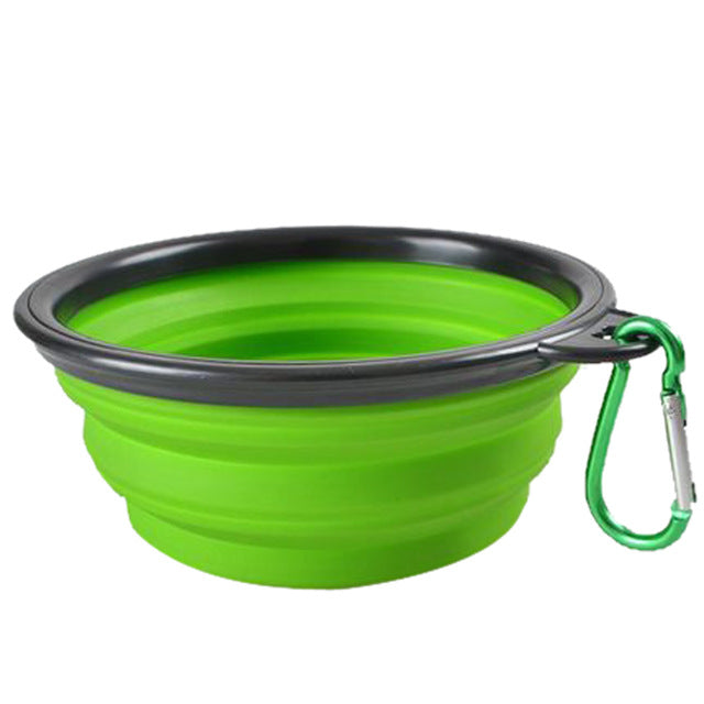 Folding Silicone Dog Bowl Outfit Portable Travel Bowl - Thepetlifestyle