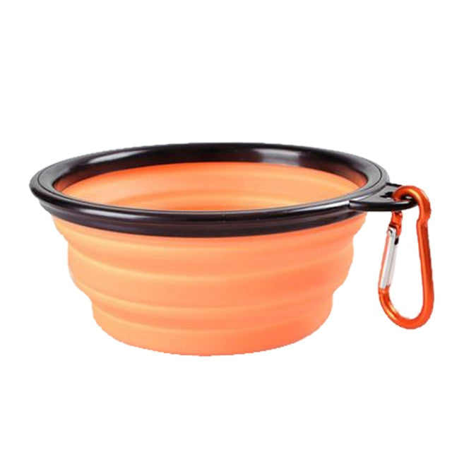 Folding Silicone Dog Bowl Outfit Portable Travel Bowl - Thepetlifestyle
