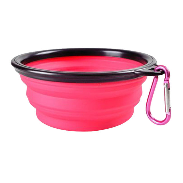 Folding Silicone Dog Bowl Outfit Portable Travel Bowl - Thepetlifestyle