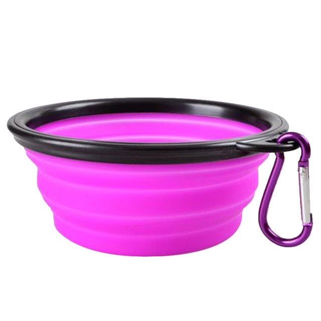 Folding Silicone Dog Bowl Outfit Portable Travel Bowl - Thepetlifestyle