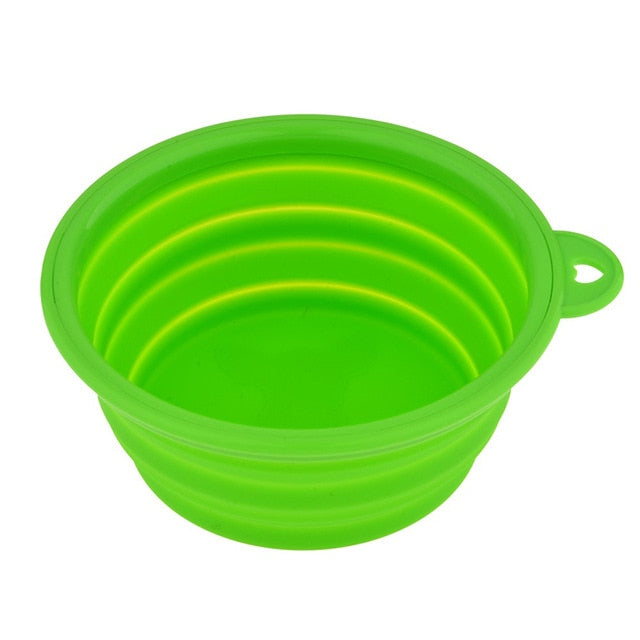 Folding Silicone Dog Bowl Outfit Portable Travel Bowl - Thepetlifestyle