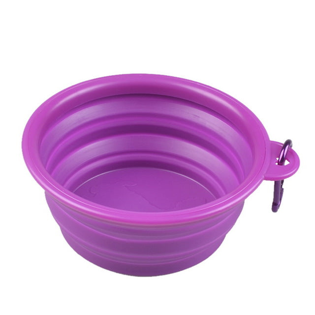 Folding Silicone Dog Bowl Outfit Portable Travel Bowl - Thepetlifestyle
