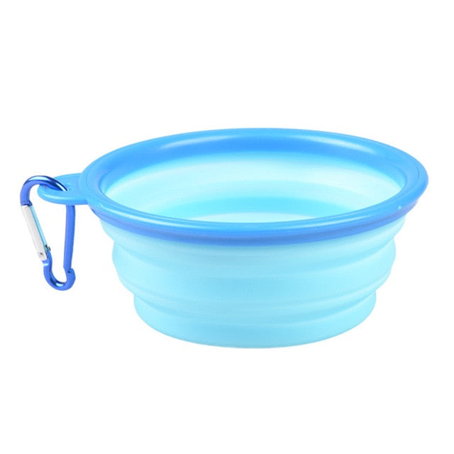 Folding Silicone Dog Bowl Outfit Portable Travel Bowl - Thepetlifestyle