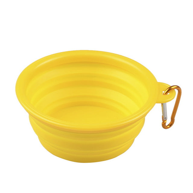 Folding Silicone Dog Bowl Outfit Portable Travel Bowl - Thepetlifestyle