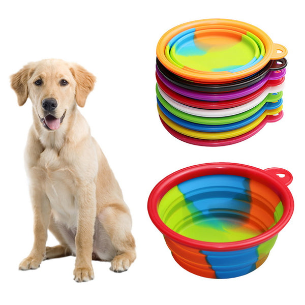 Folding Dog Bowl Outfit Portable Travel Bowl Dog Feeder - Thepetlifestyle