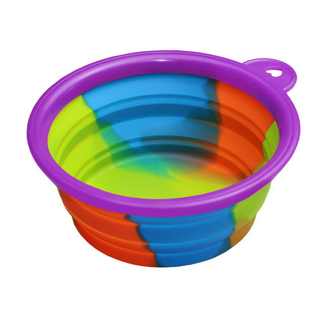 Folding Dog Bowl Outfit Portable Travel Bowl Dog Feeder - Thepetlifestyle