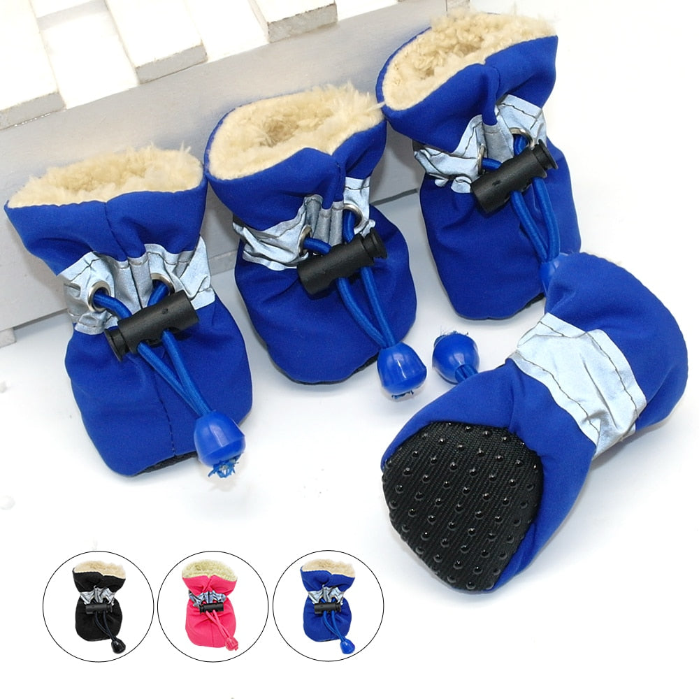 4pcs Waterproof Winter Pet Dog Shoes Anti-slip - Thepetlifestyle