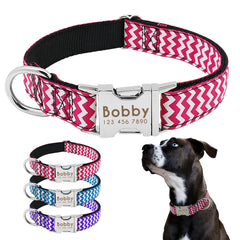 Dog Collar Nylon Engraved Customized Puppy ID Tag Collar - Thepetlifestyle