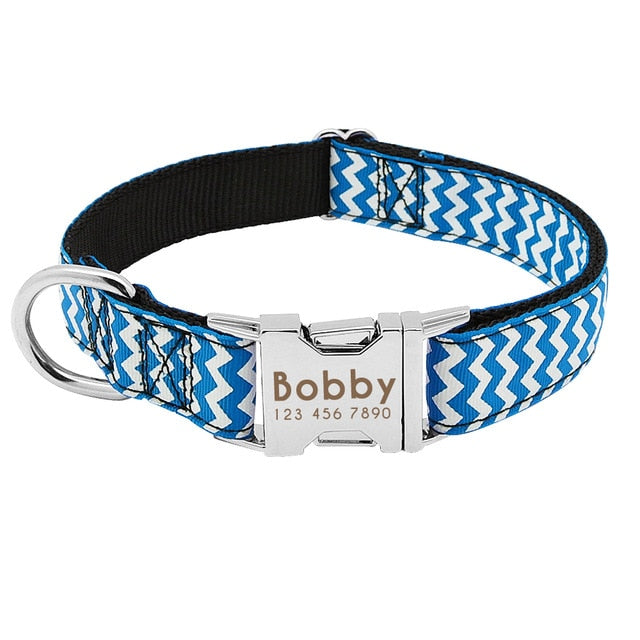 Dog Collar Nylon Engraved Customized Puppy ID Tag Collar - Thepetlifestyle