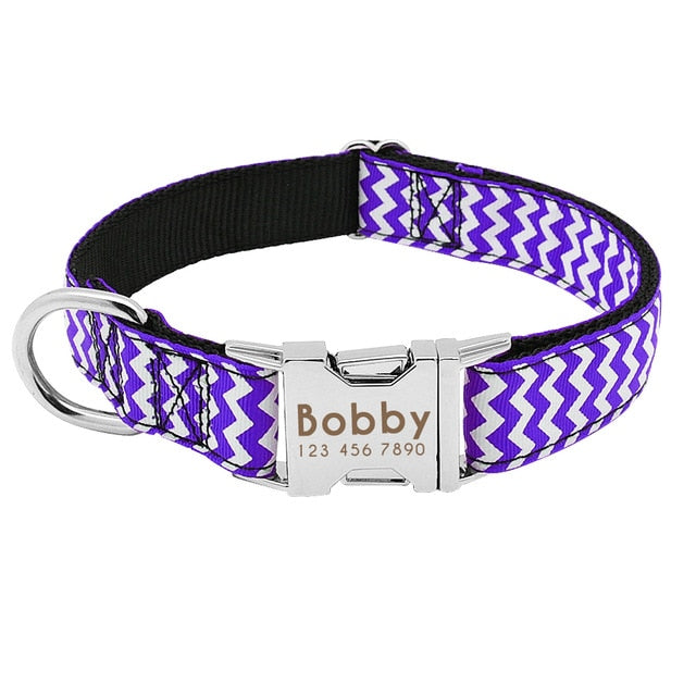 Dog Collar Nylon Engraved Customized Puppy ID Tag Collar - Thepetlifestyle