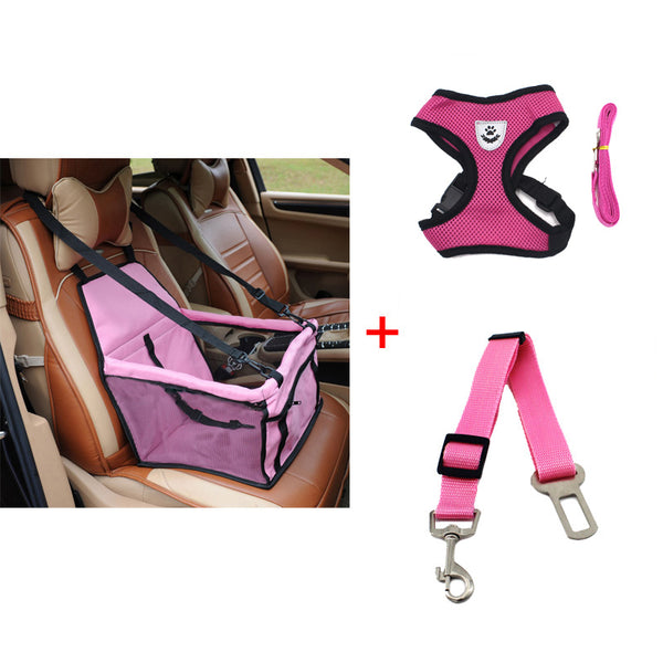 Seat Dog Car Seat Basket Pet Safety Belt Mesh Dog Harness - Thepetlifestyle