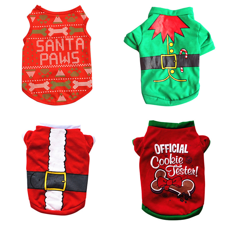 Pet Dog Clothes Christmas Costume Cute Cartoon - Thepetlifestyle