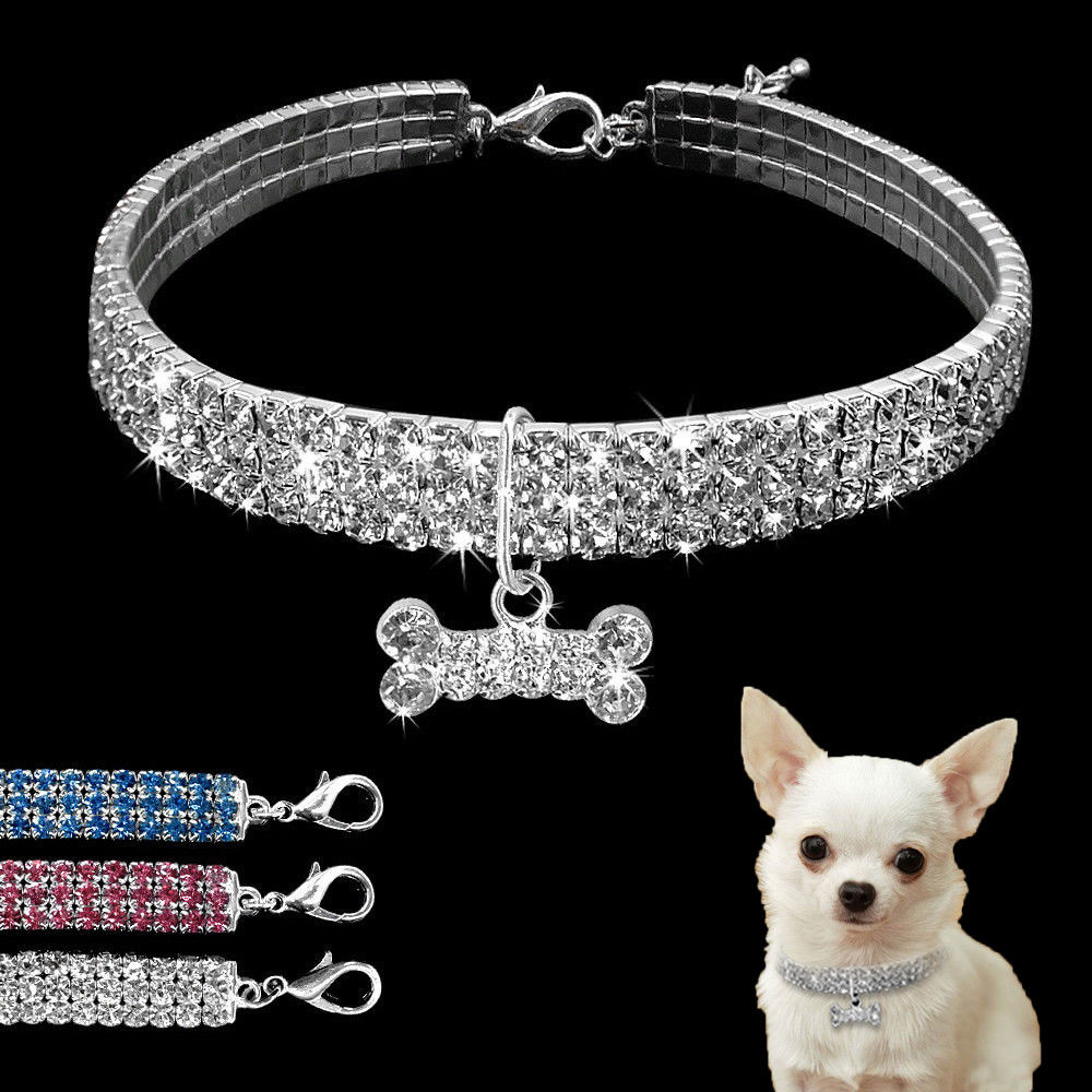 Bling Rhinestone Dog Collar Crystal Puppy Chihuahua - Thepetlifestyle
