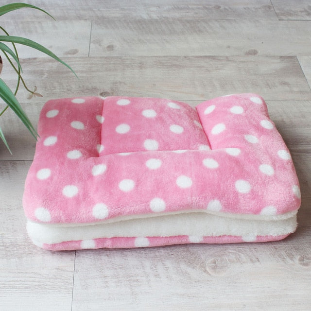 Dog Bed Soft Fleece Pet Blanket Cat Litter Puppy Sleep Mat - Thepetlifestyle