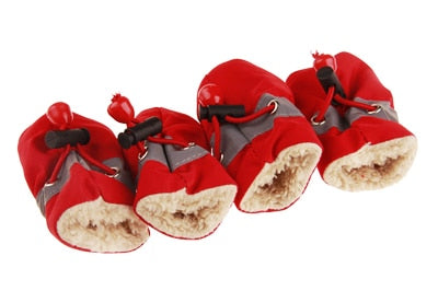 4pcs Winter Reflective Thick Warm Pet Shoes Dogs - Thepetlifestyle