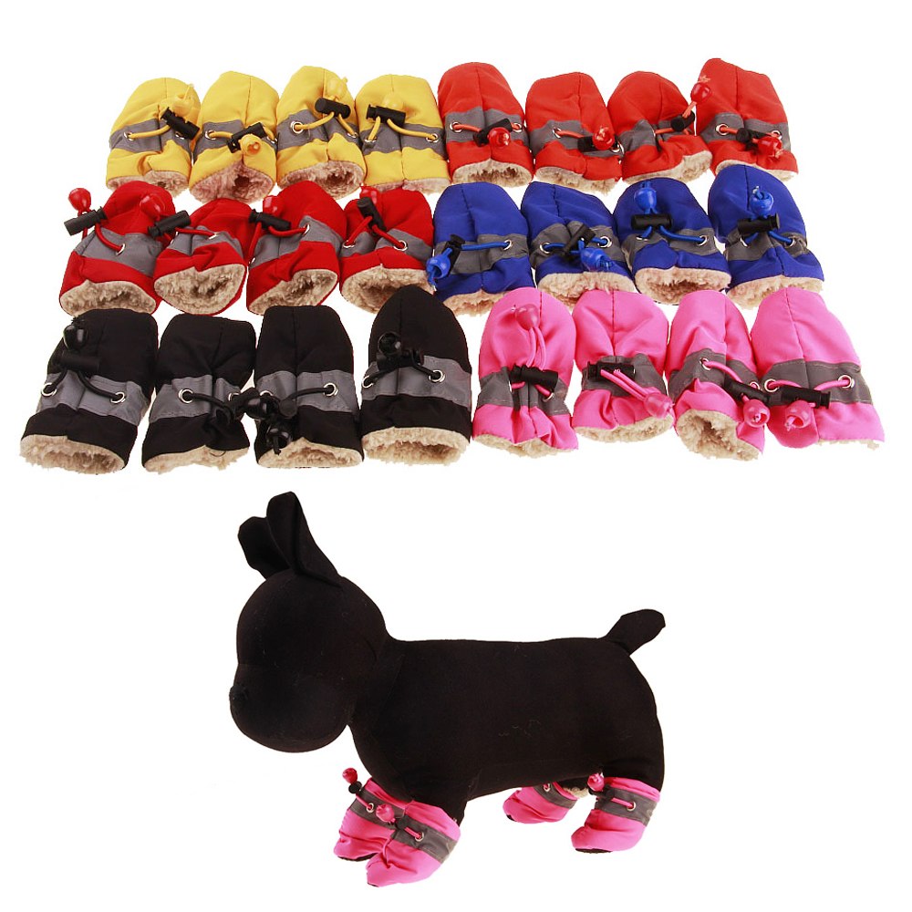 4pcs Winter Reflective Thick Warm Pet Shoes Dogs - Thepetlifestyle